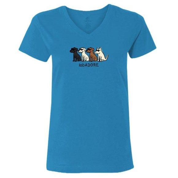 LabADORE Ladies Cobalt Blue V-neck Short Sleeve T-shirt Med, Lg, XL - NWT - Picture 1 of 3